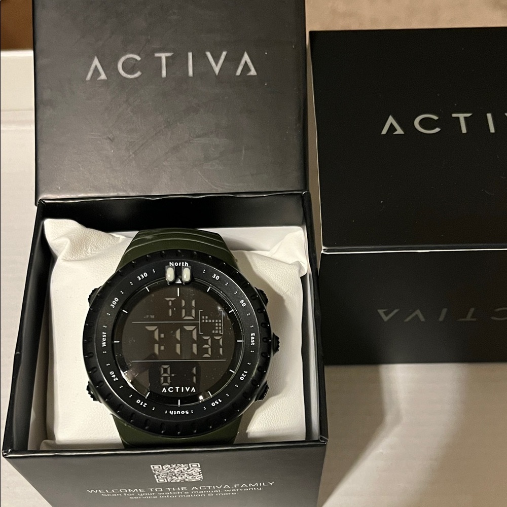 Ativa Black and Cameo Green Digital Watch - Picture 2 of 3